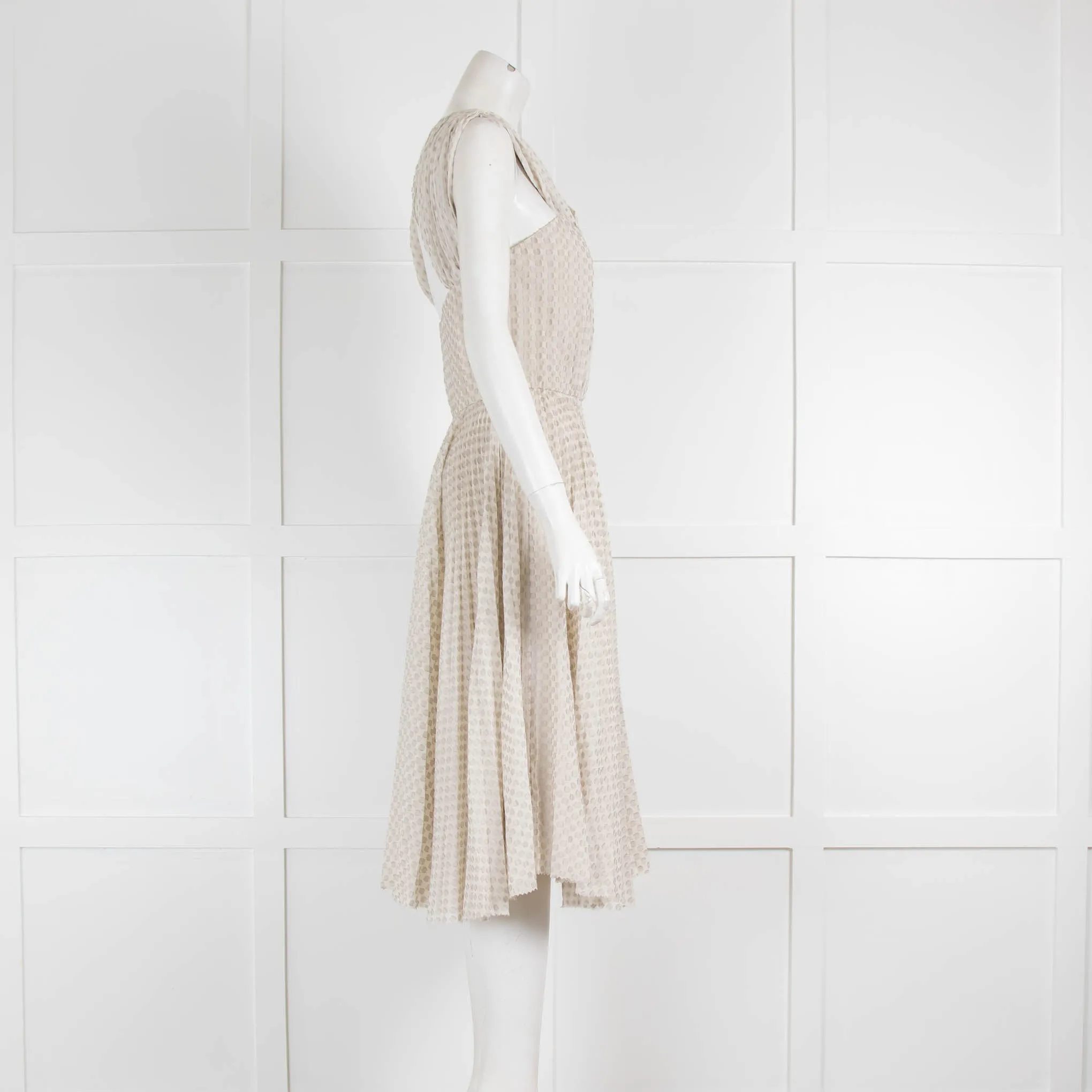 Jason Wu  Light Grey Dot Print  Sleeveless Dress