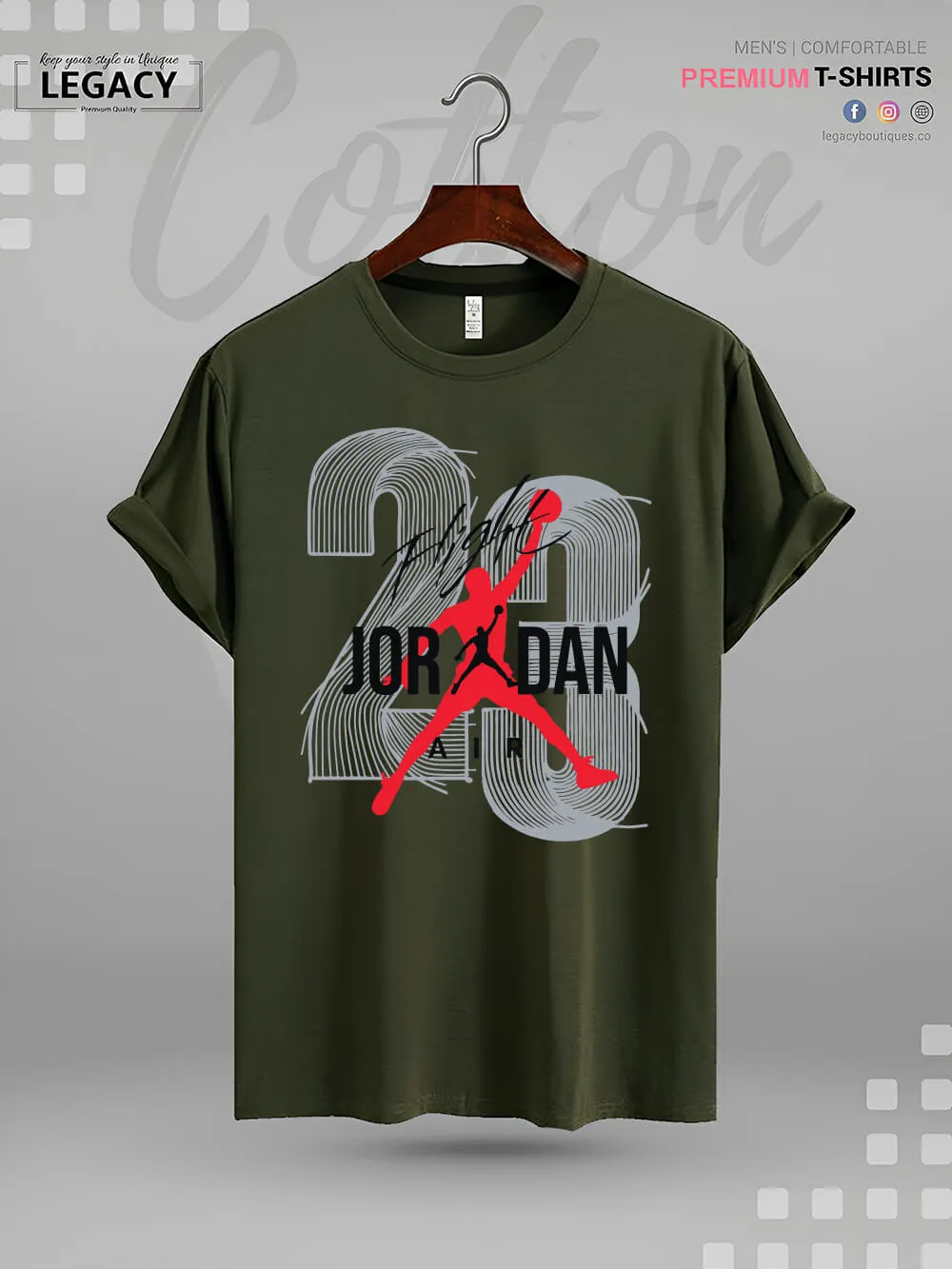 Jordan 23 Air Flight Print Men's High Quality In Cheapest Price T-Shirt