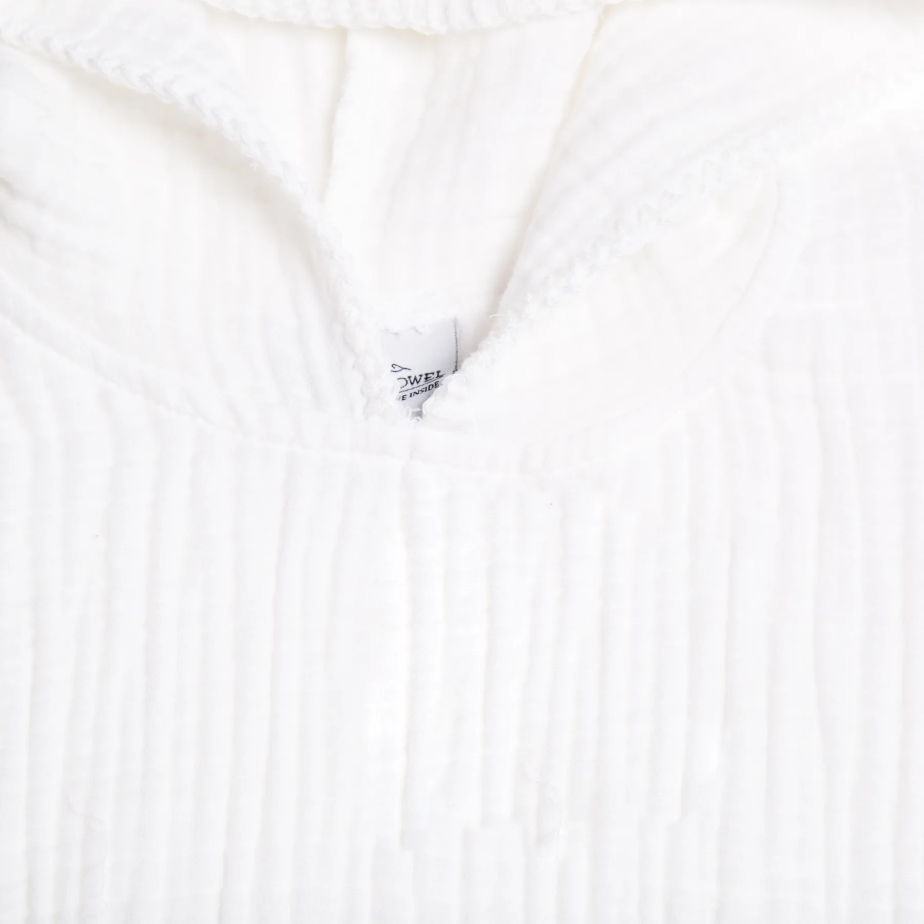 Kids White Muslin Cotton Poncho