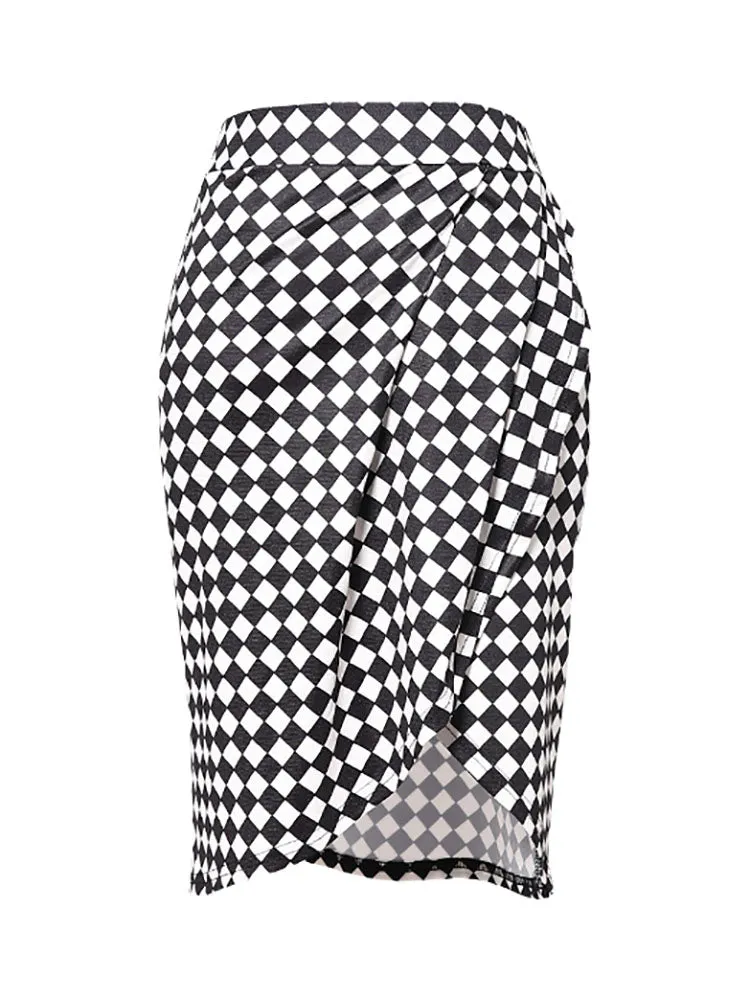 Latin Dance Bottoms Elastic Waist Pleated Skirt Dance Practice Clothes
