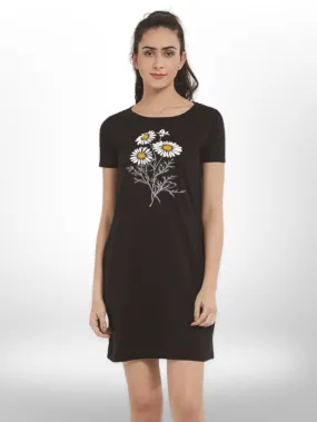 Long T-shirt Flower Printed  For Women's