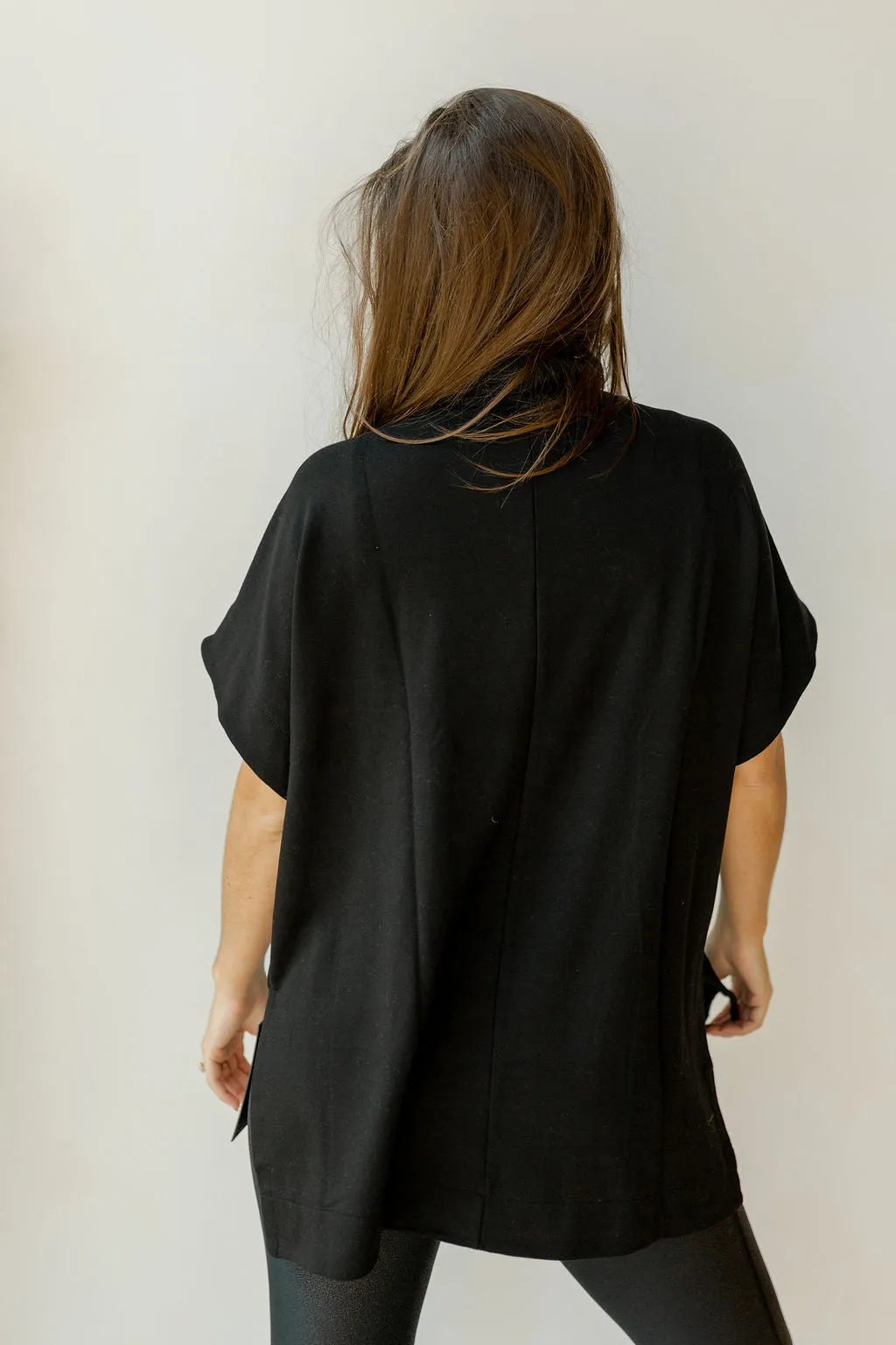 longline turtleneck   side slit