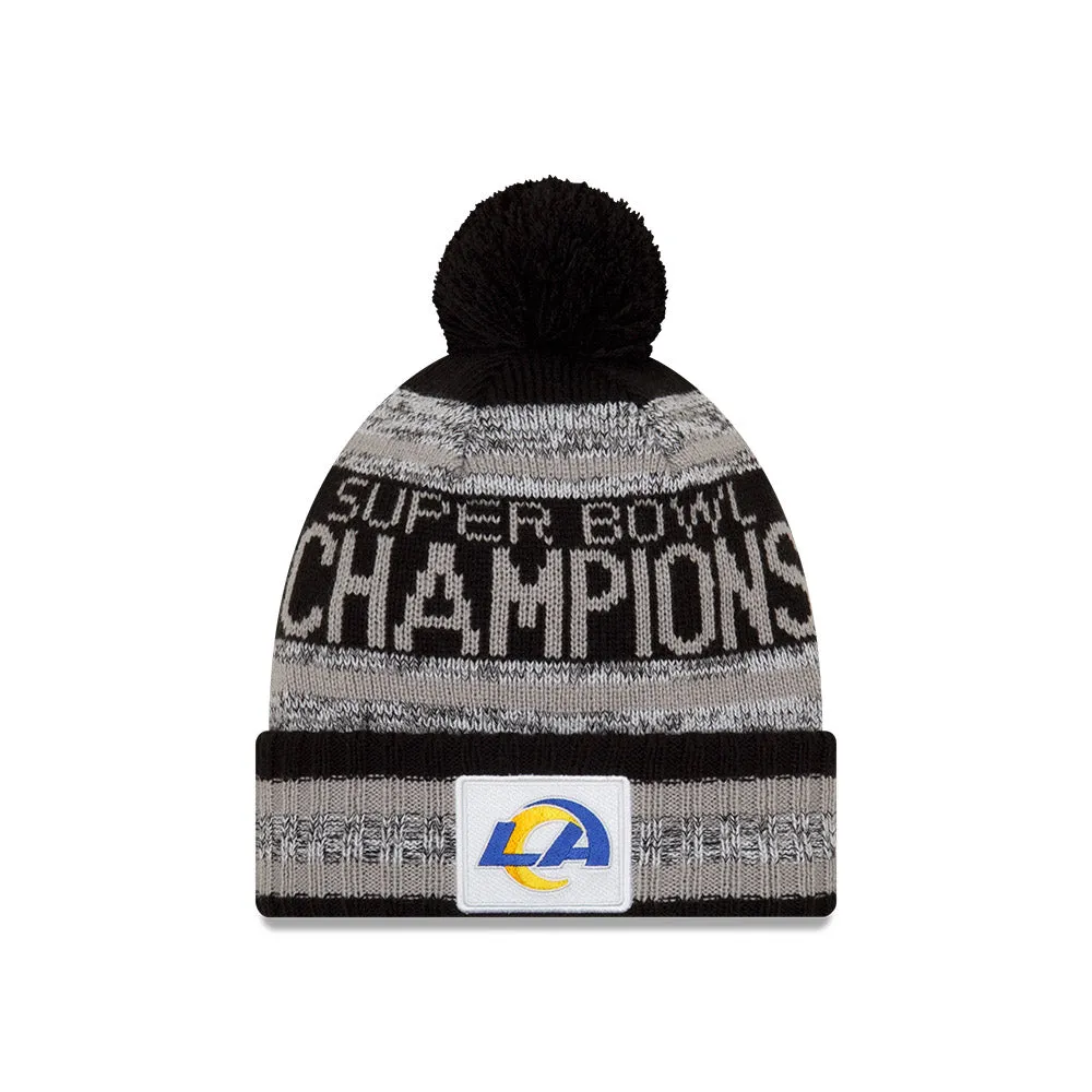 Los Angeles Rams New Era Super Bowl LVI Champions - Parade Pom Cuffed Knit Hat