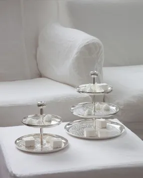 Luxe Fusion Silver Luxury Plated Cake Tray - Angie Homes Silverware
