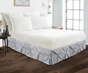 Luxury Light Grey Pinch Bed Skirt