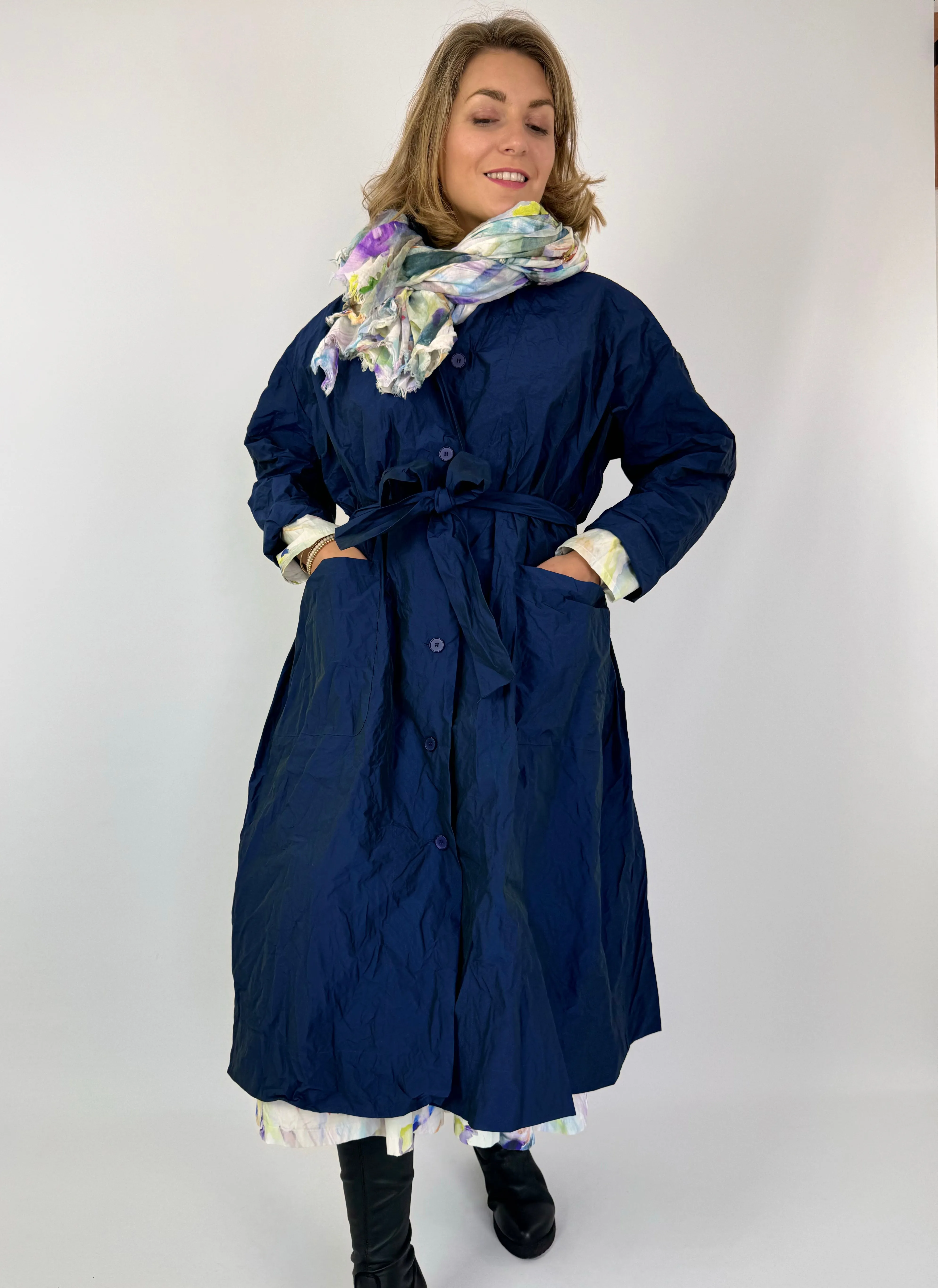 Manuelle Guibal Mystic Trench Coat Oceanic