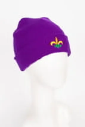Mardi Gras Knit Hat w/ FDL