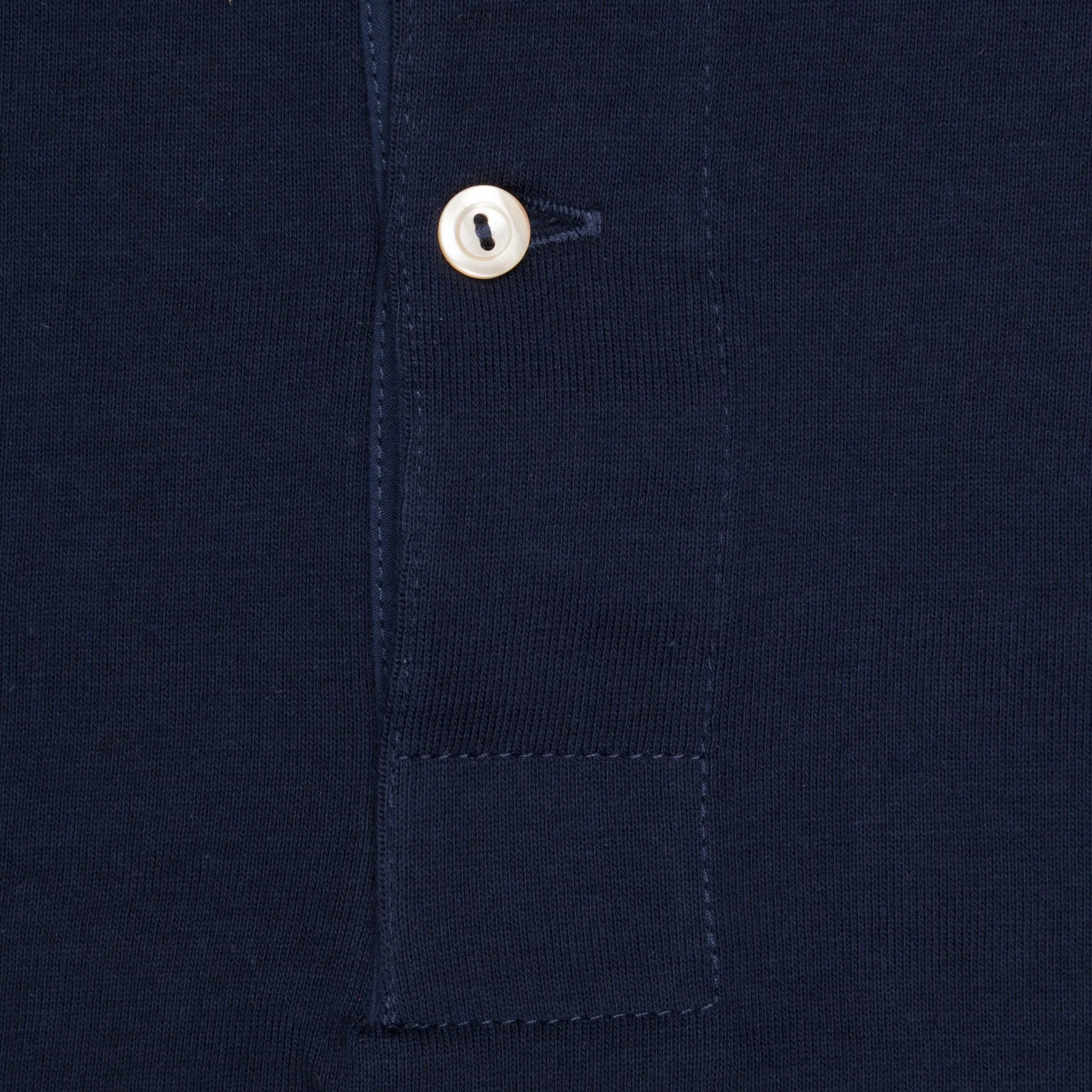 Merz B. Schwanen 206 Button Facing Shirt 1/1 Sleeve Ink Blue