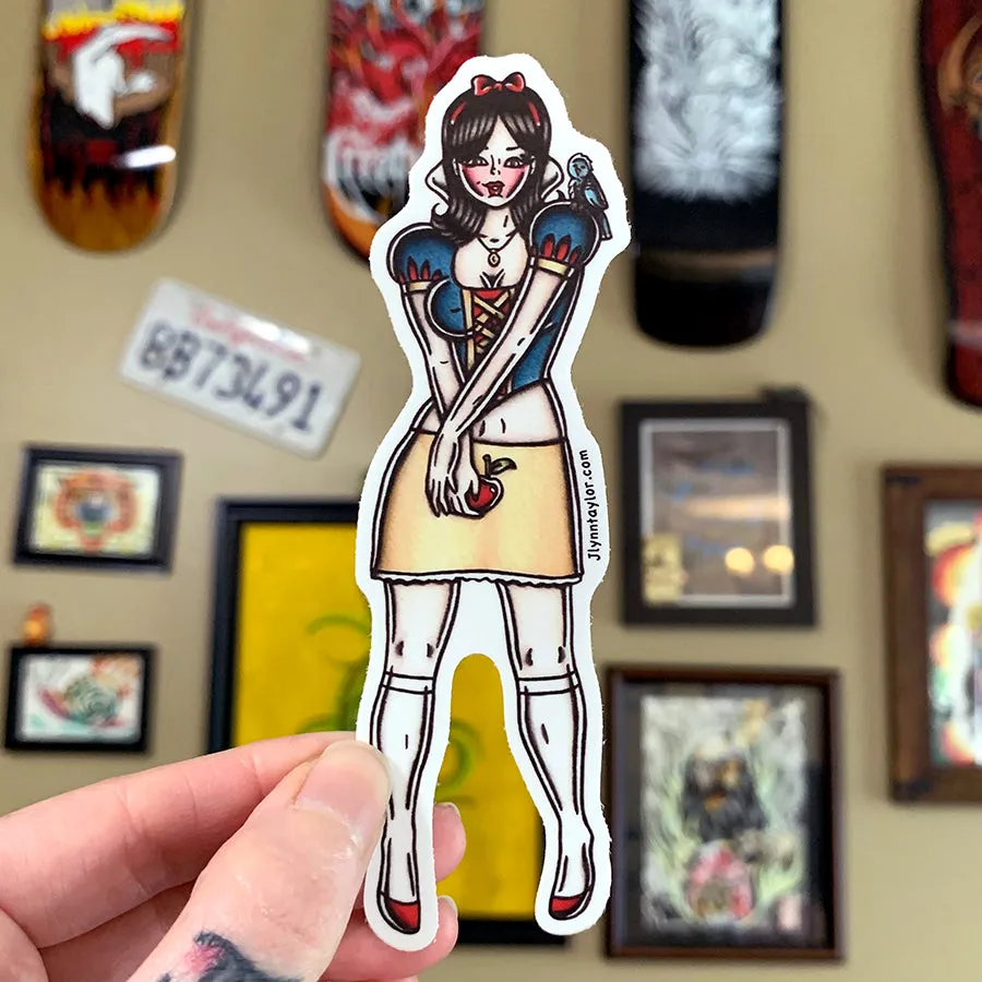 Miss Snow Pinup Sticker