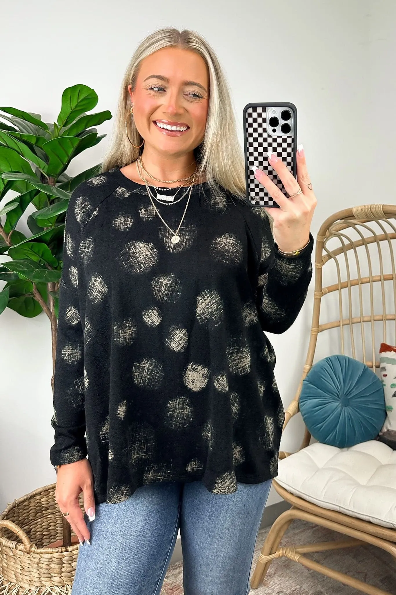 Modern Attraction Geo Print Relaxed Top - FINAL SALE