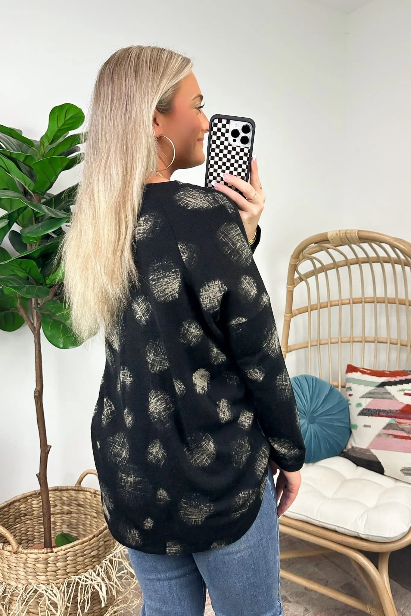 Modern Attraction Geo Print Relaxed Top - FINAL SALE
