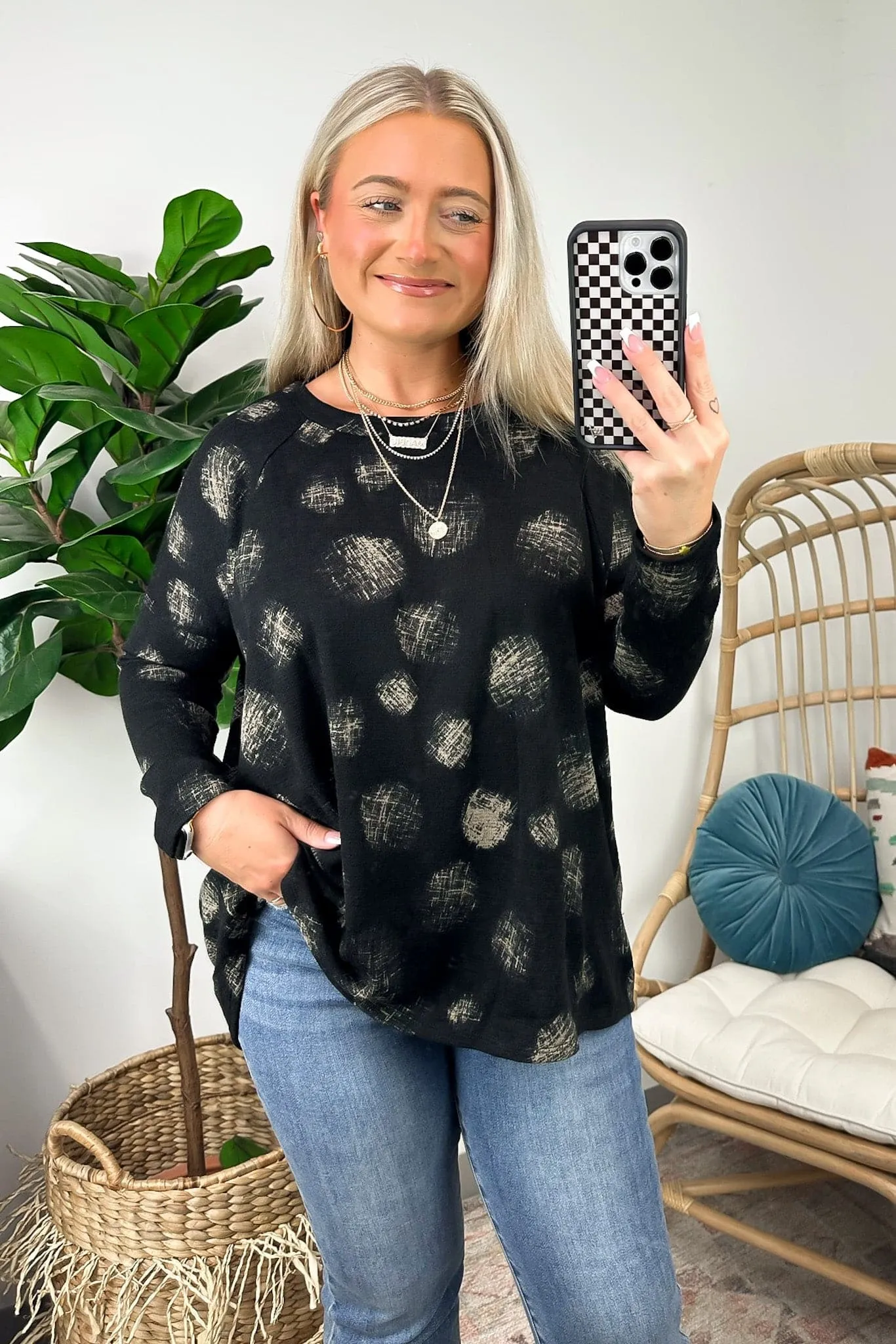 Modern Attraction Geo Print Relaxed Top - FINAL SALE