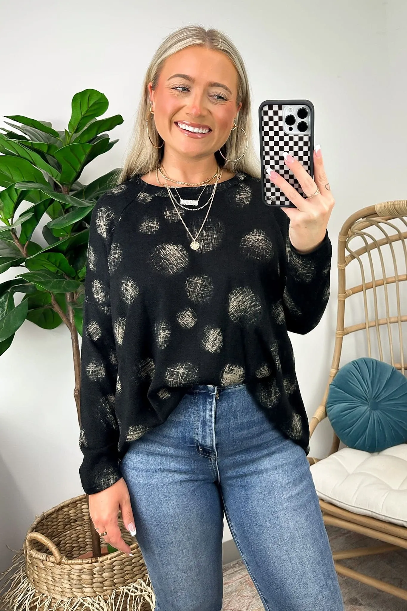 Modern Attraction Geo Print Relaxed Top - FINAL SALE
