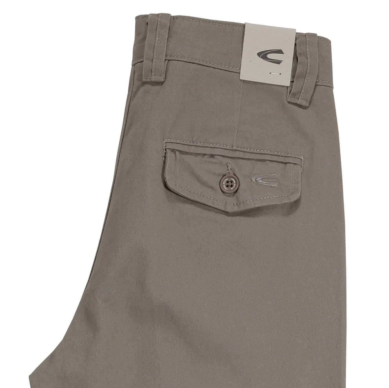 Pleat Chino Trousers Regular Fit in Cotton Twill with 5 Pockets 3 Colours Solid