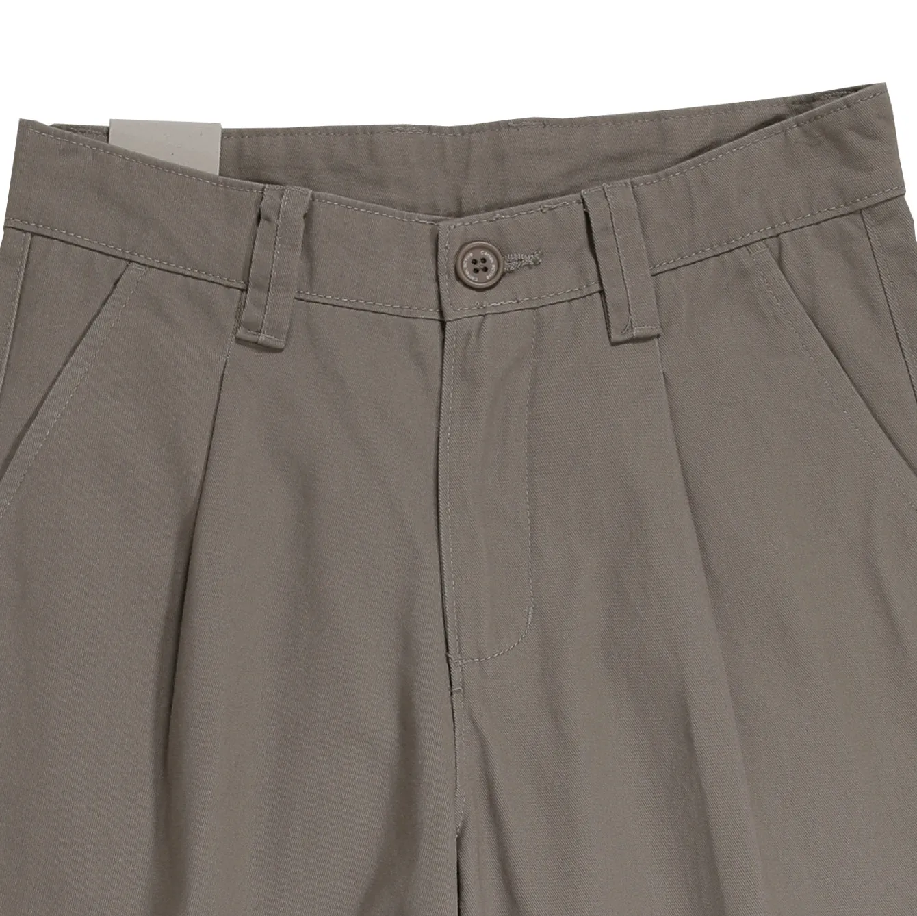 Pleat Chino Trousers Regular Fit in Cotton Twill with 5 Pockets 3 Colours Solid