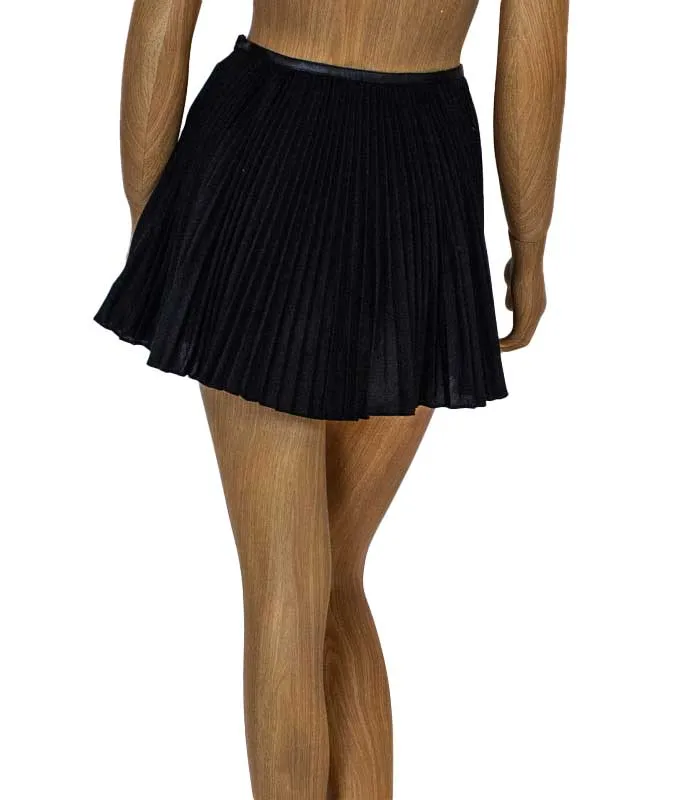 Pleated A-Line Miniskirt