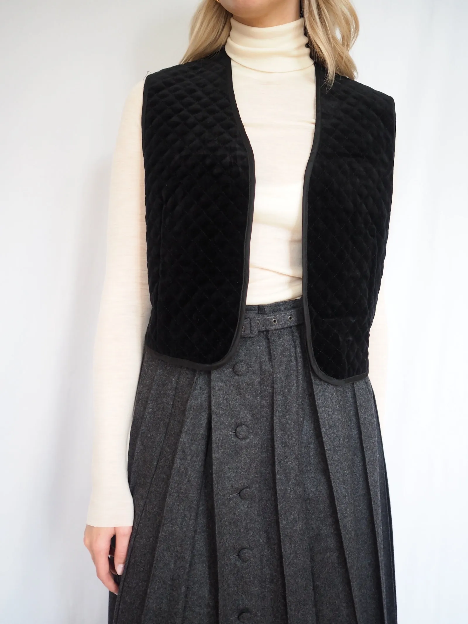 Pleated Wool Skirt
