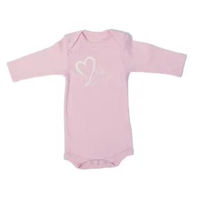 Poncho Baby Organic Onesie - Pink (Milk Lover) - Long Sleeves