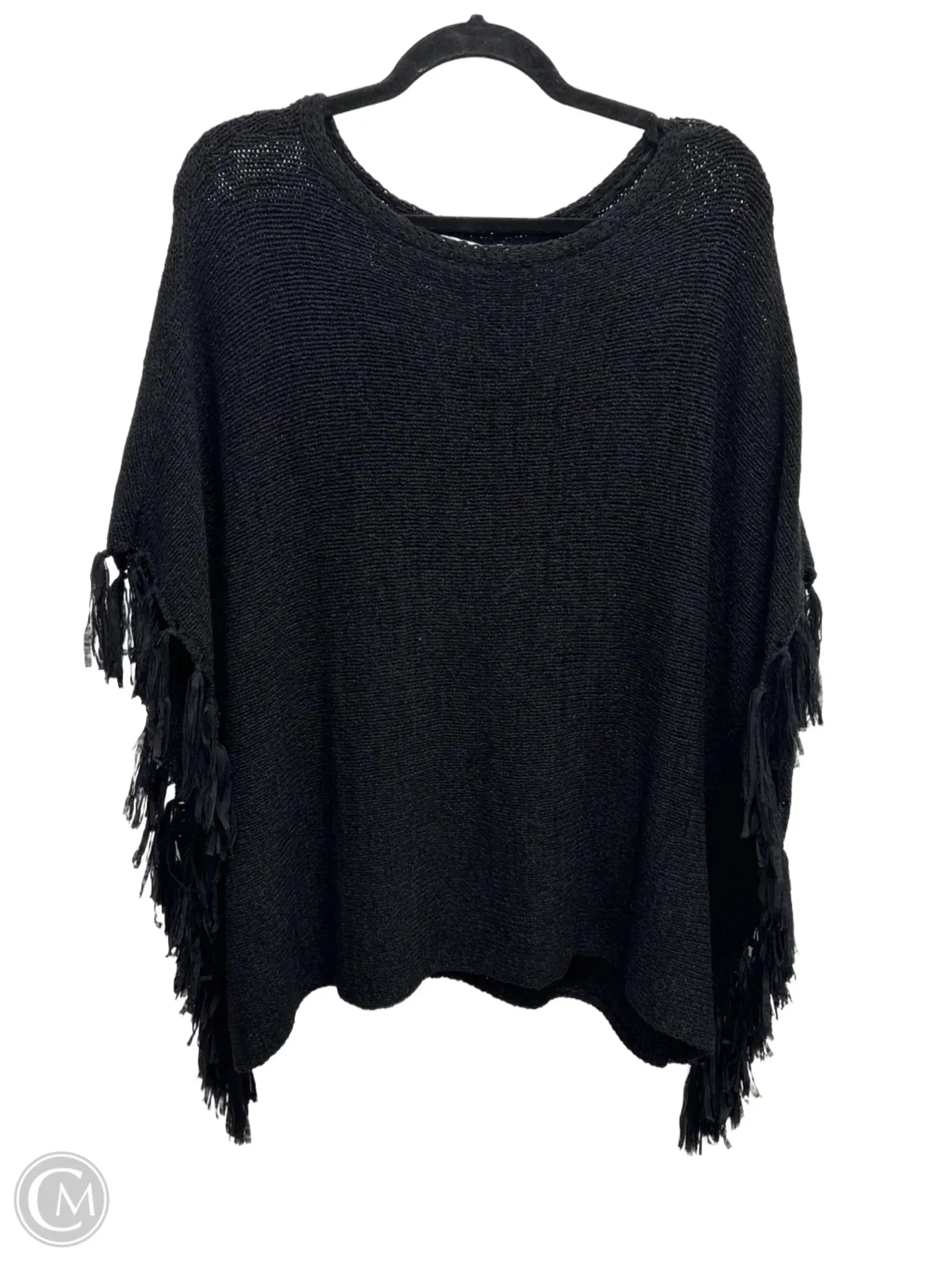 Poncho By Chicos In Black, Size: L