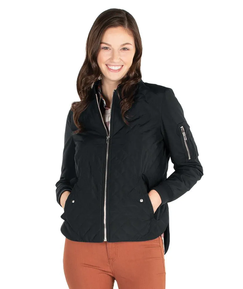 Quilted Boston Flight Jacket 5027 - Black