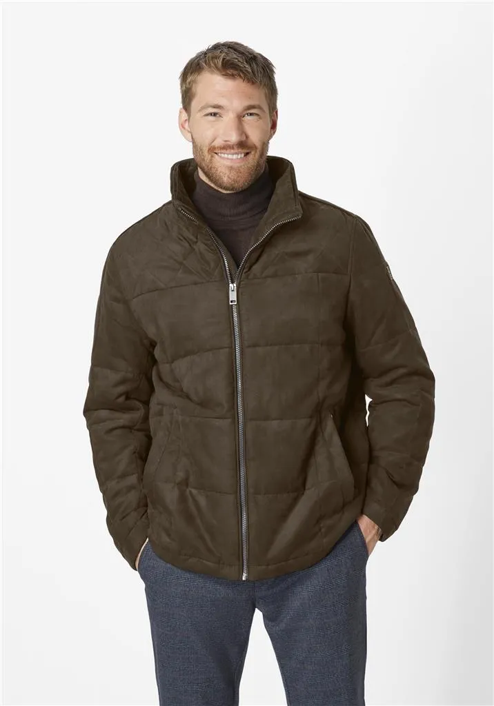 Redpoint Mens Big Size Quilted Jacket (Quincy) in Dark Blue, Dark Olive  Size 62 - 70