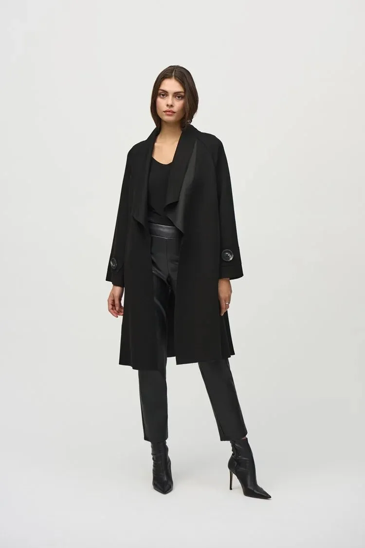 Scuba Jersey Shawl Collar Coat
