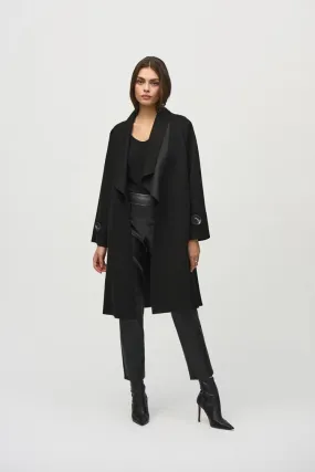 Scuba Jersey Shawl Collar Coat