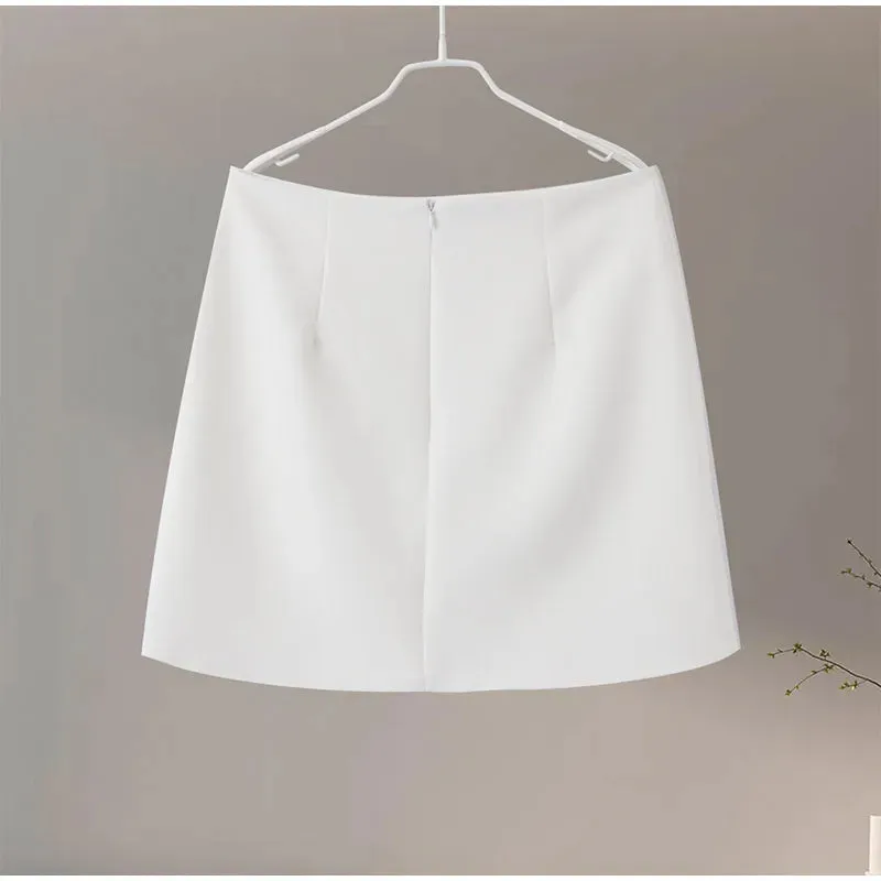 Single-Breasted Vest 2 Piece Skirt Set