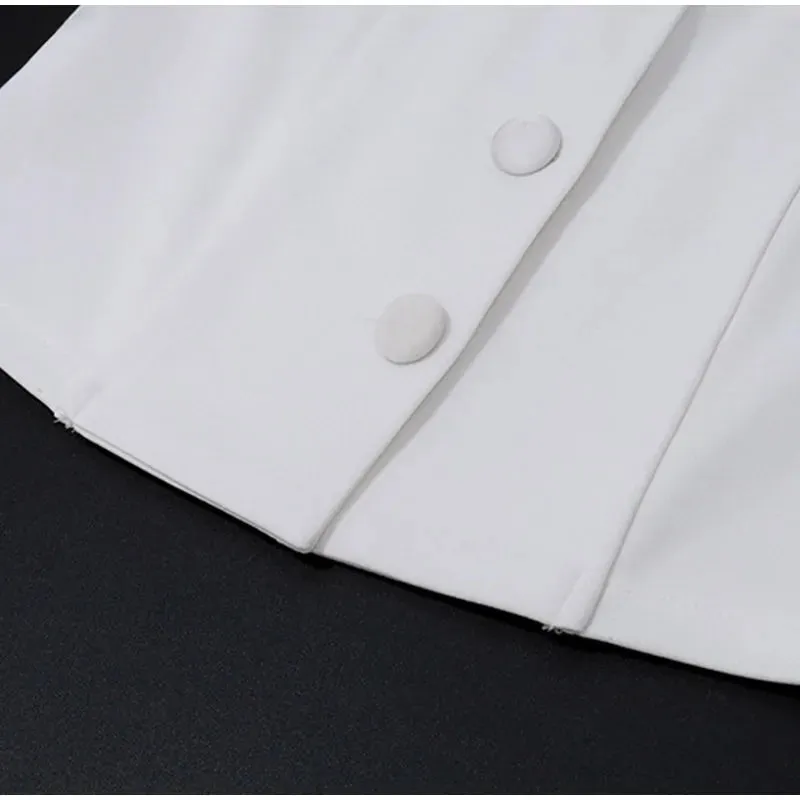 Single-Breasted Vest 2 Piece Skirt Set