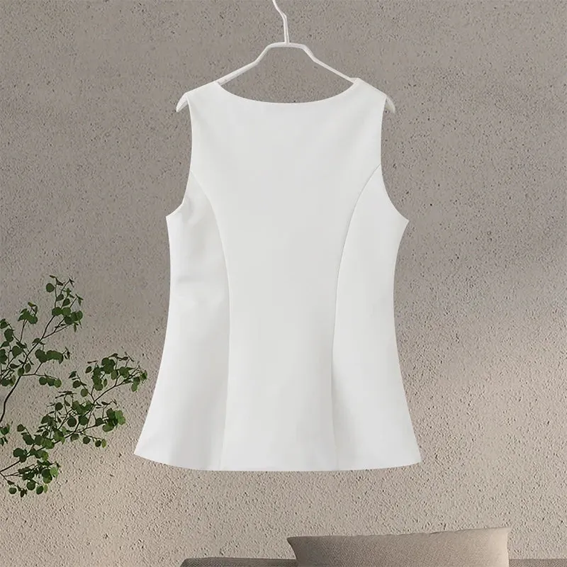 Single-Breasted Vest 2 Piece Skirt Set