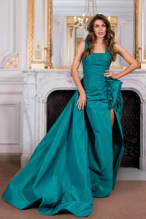 Sleeveless Sheath Dress with Overskirt
