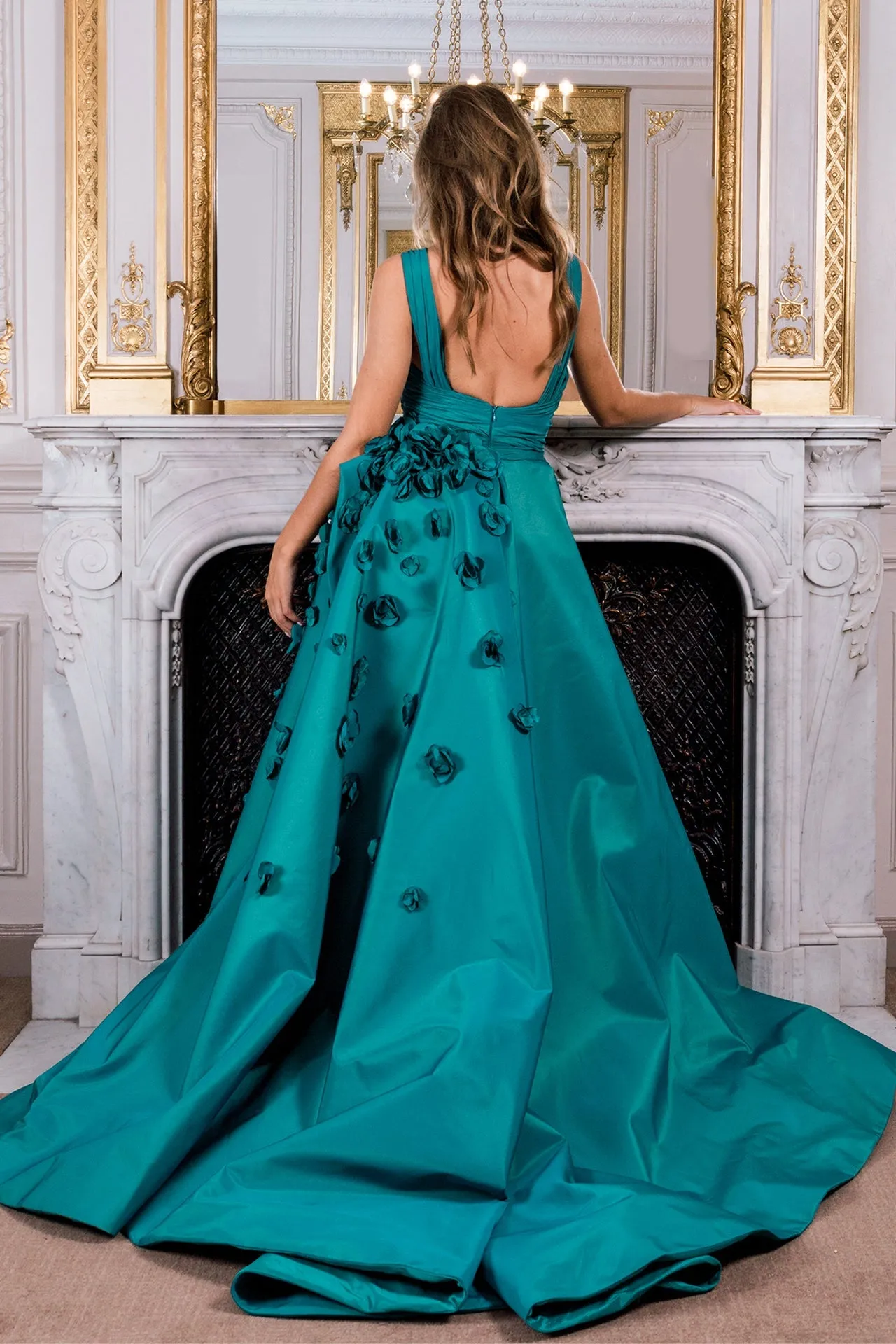 Sleeveless Sheath Dress with Overskirt