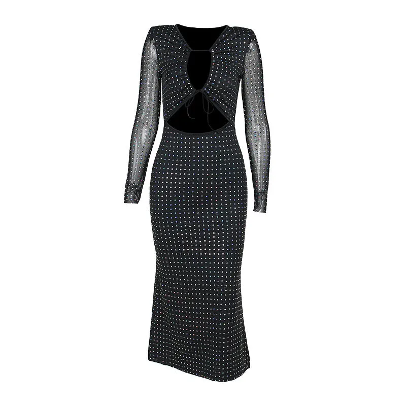 Susan Sequin Sparkle Sexy Maxi Dress