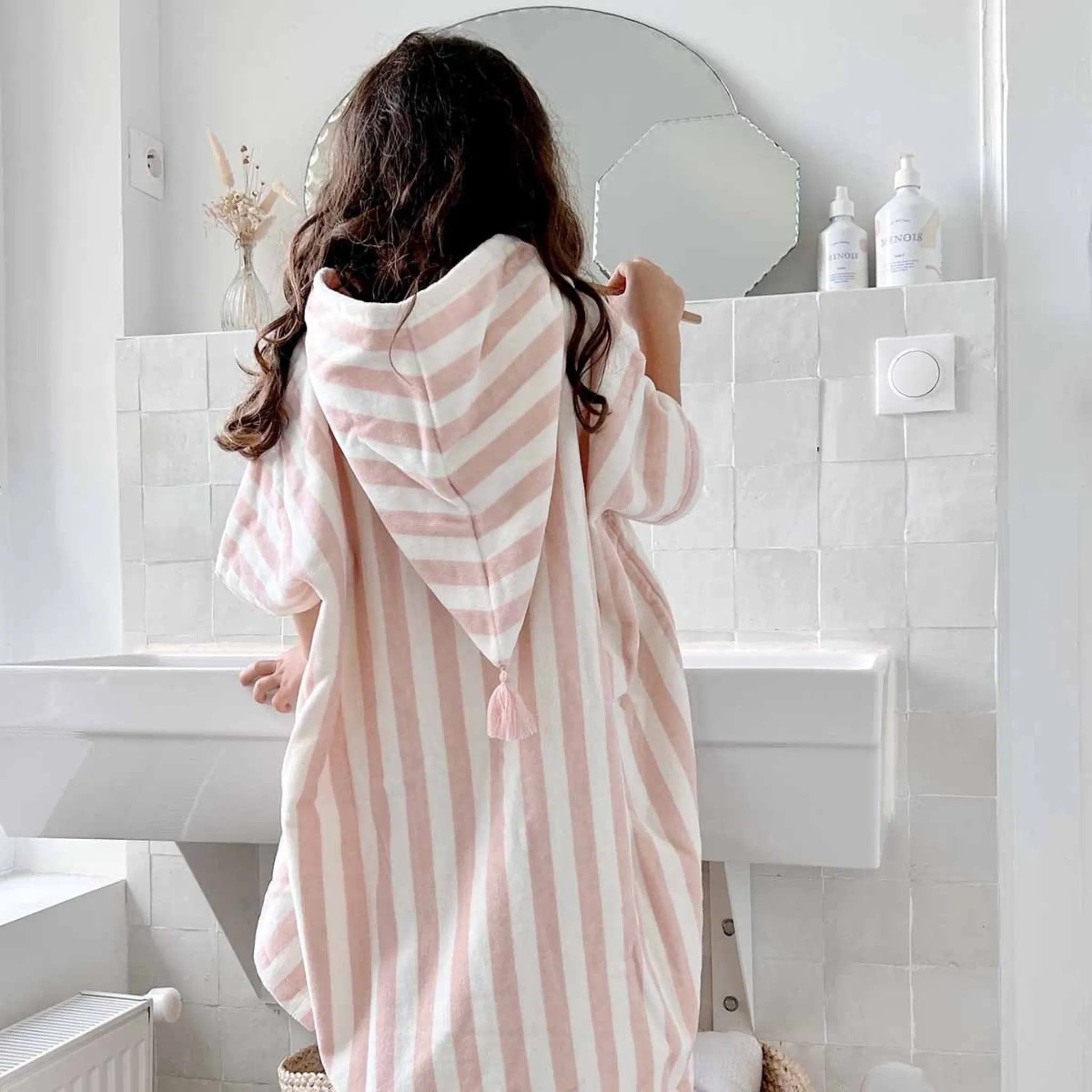 Suzanne Stripe Bath Poncho (2 Colors)