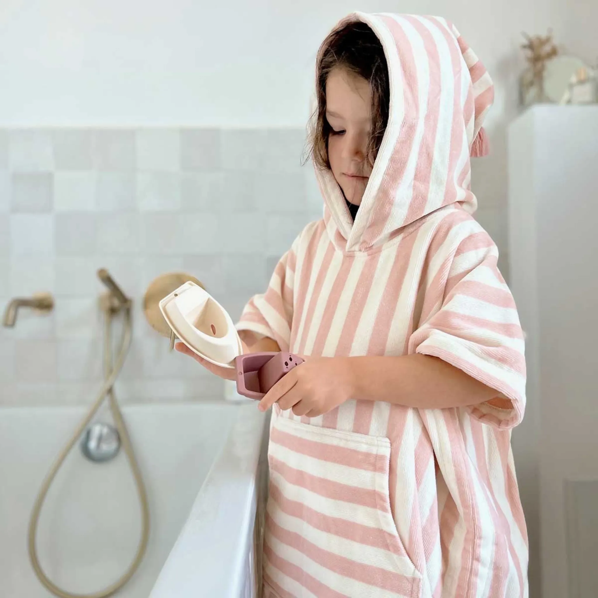 Suzanne Stripe Bath Poncho (2 Colors)