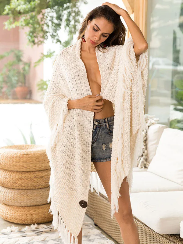 Tassel Shawl Sweater