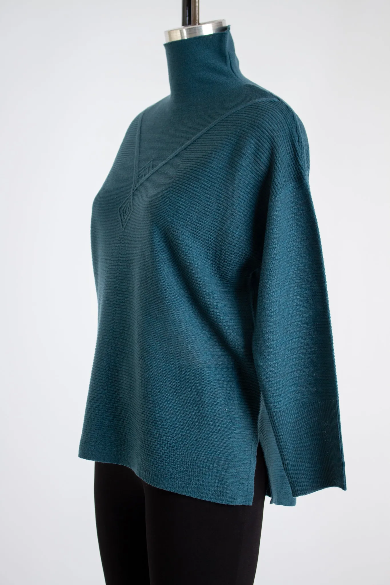 Teal Turtleneck Sweater