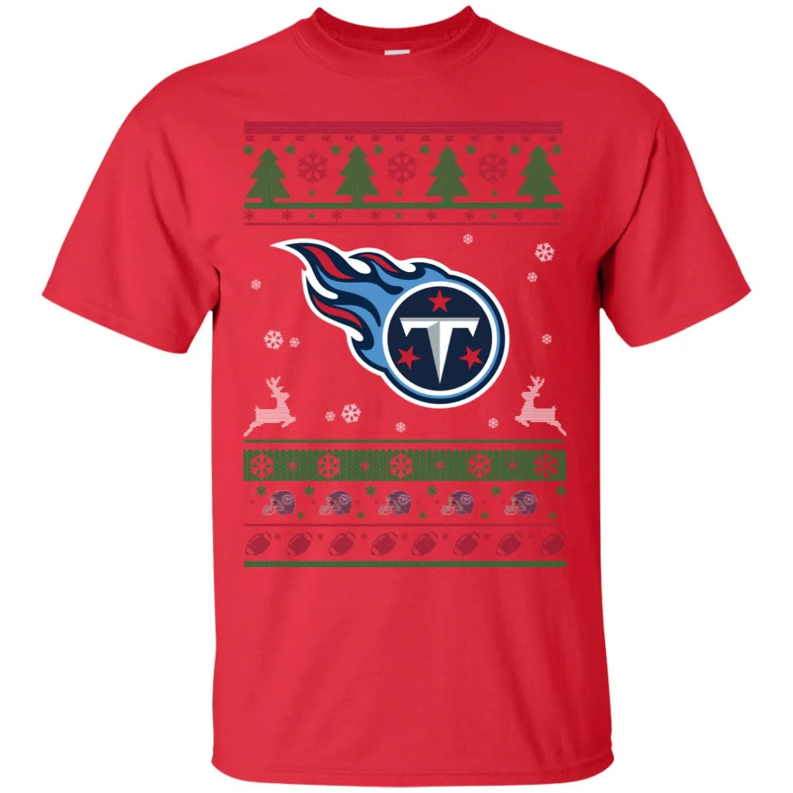 Tennessee Titans Logo Football Teams Ugly Christmas Sweater Men T-Shirt