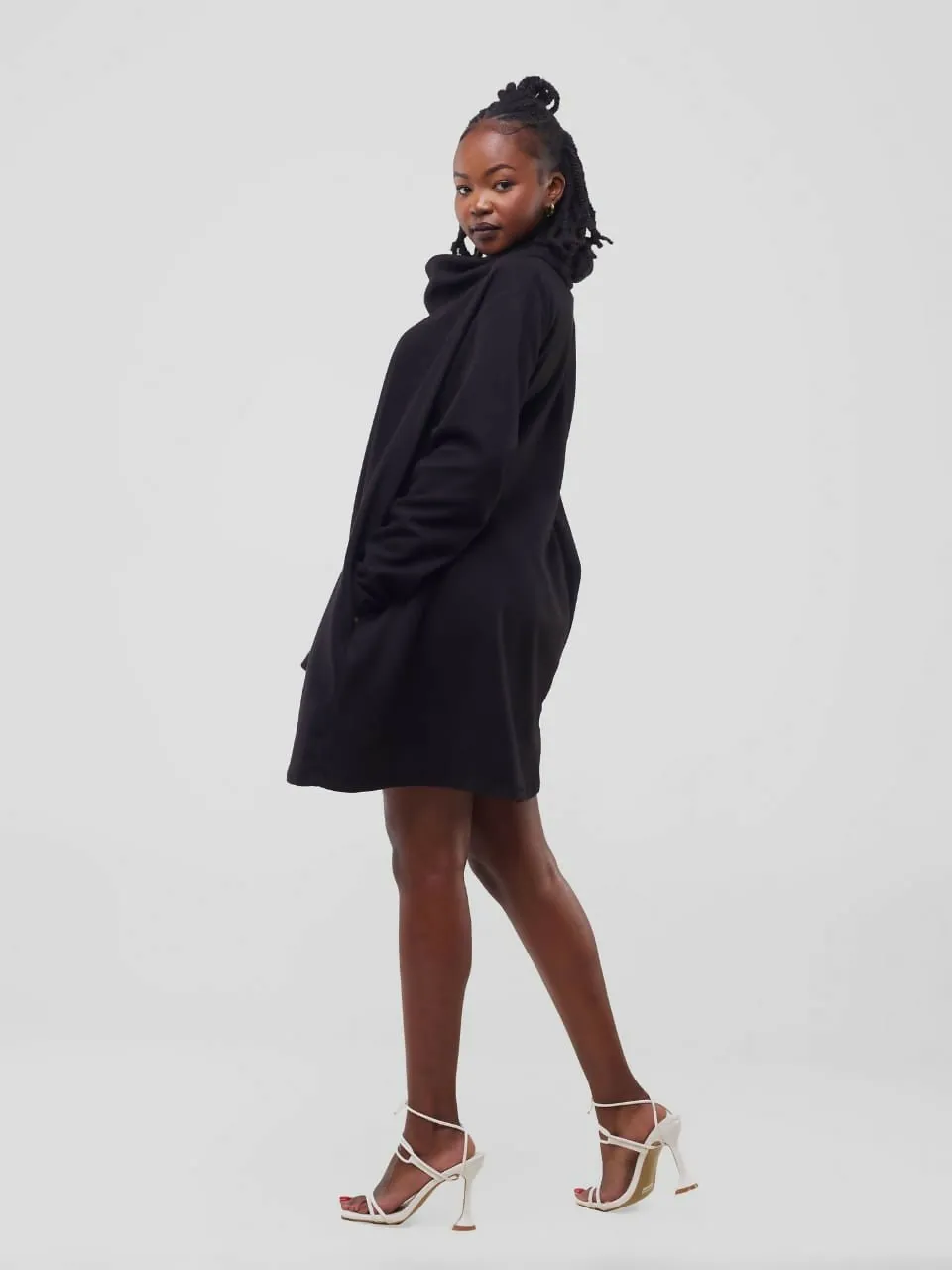 Timyt Urban Wear Poncho Dress - Black