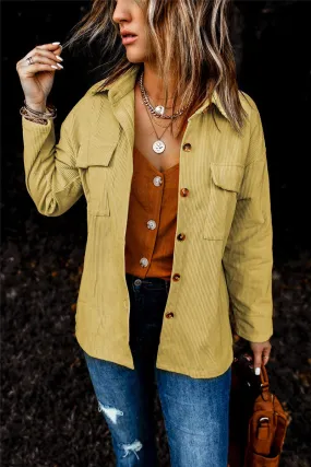 Vintage Mustard Corduroy Shacket