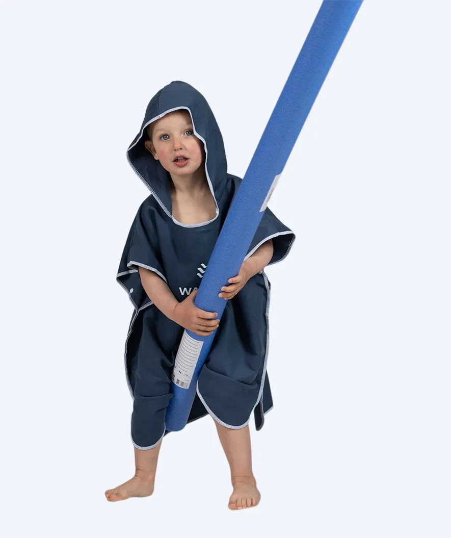 Watery badeponcho til børn - Microfiber - Mørkeblå