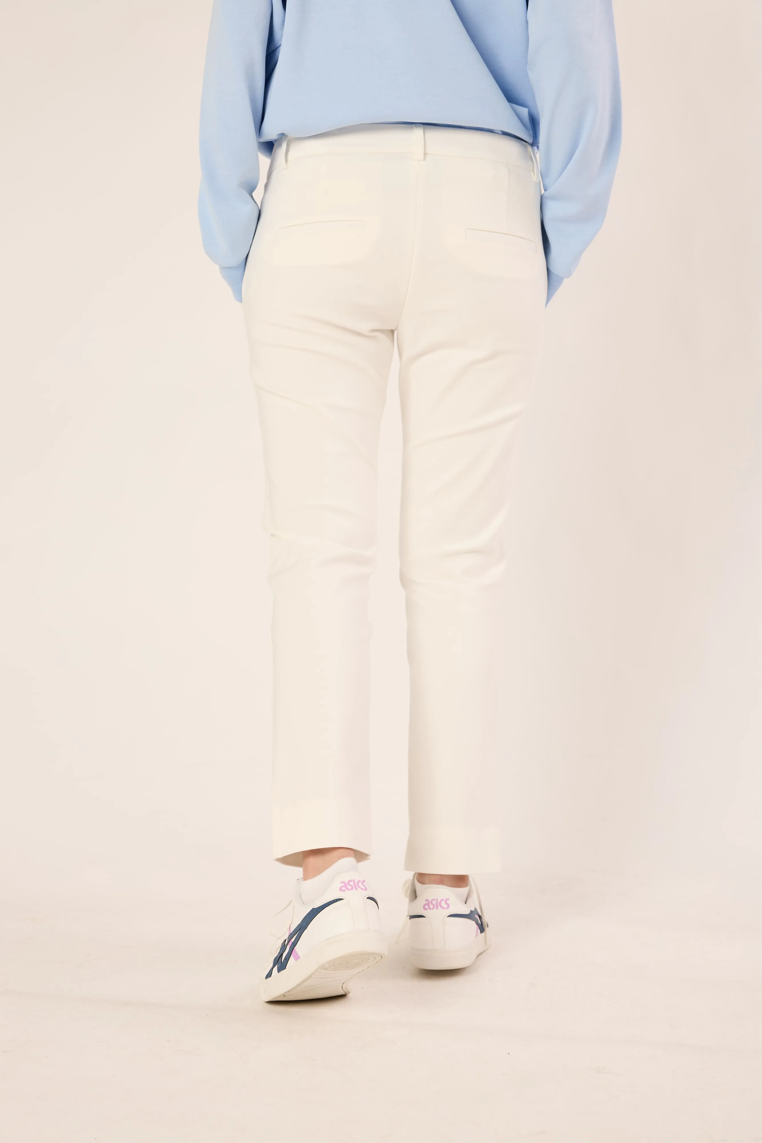 White Chino Trousers - Women's