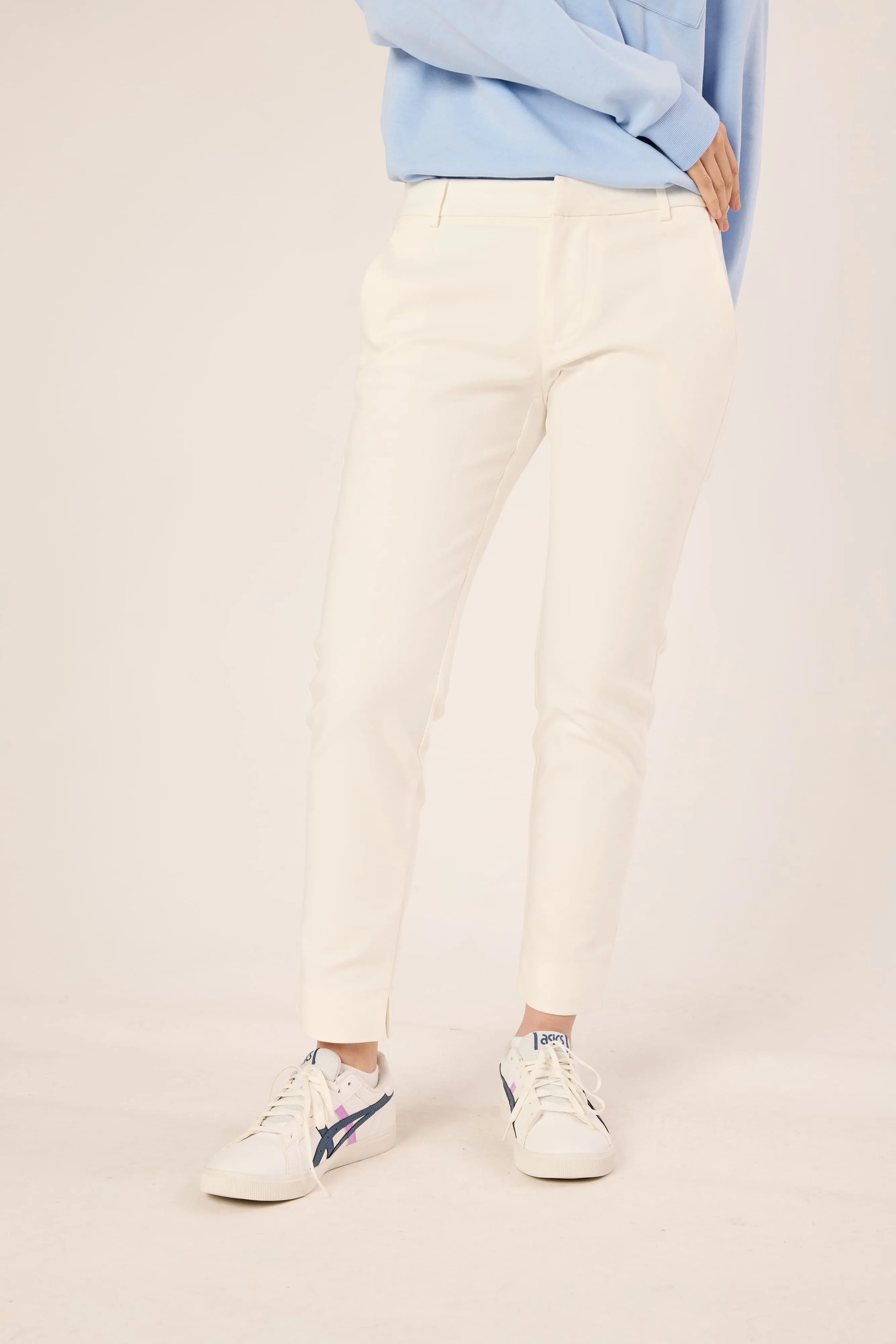 White Chino Trousers - Women's