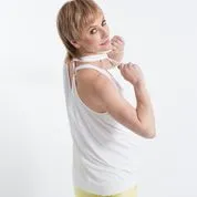 Women's Girls' Summer All in One Designer V-neck Halter Bamboo Tank Top with Rings and a Tie