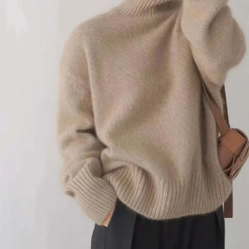 Women's Knitted Turtleneck Jumper Sweater