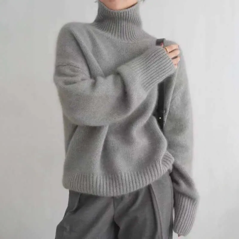 Women's Knitted Turtleneck Jumper Sweater