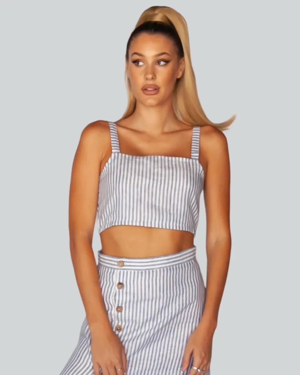 Yacht Master - Italian Linen Crop Top - Mr. Linen Co