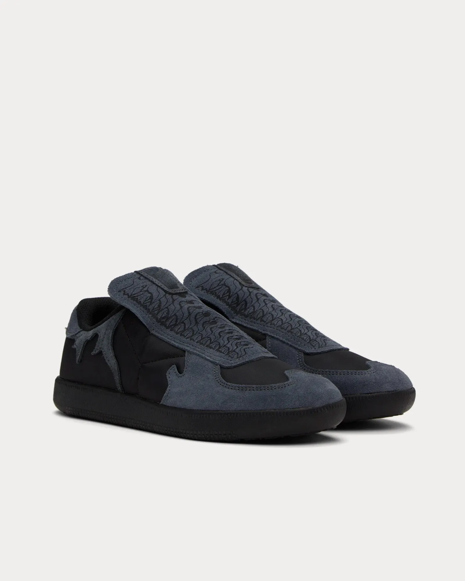 Youths Army Black Slip On Sneakers