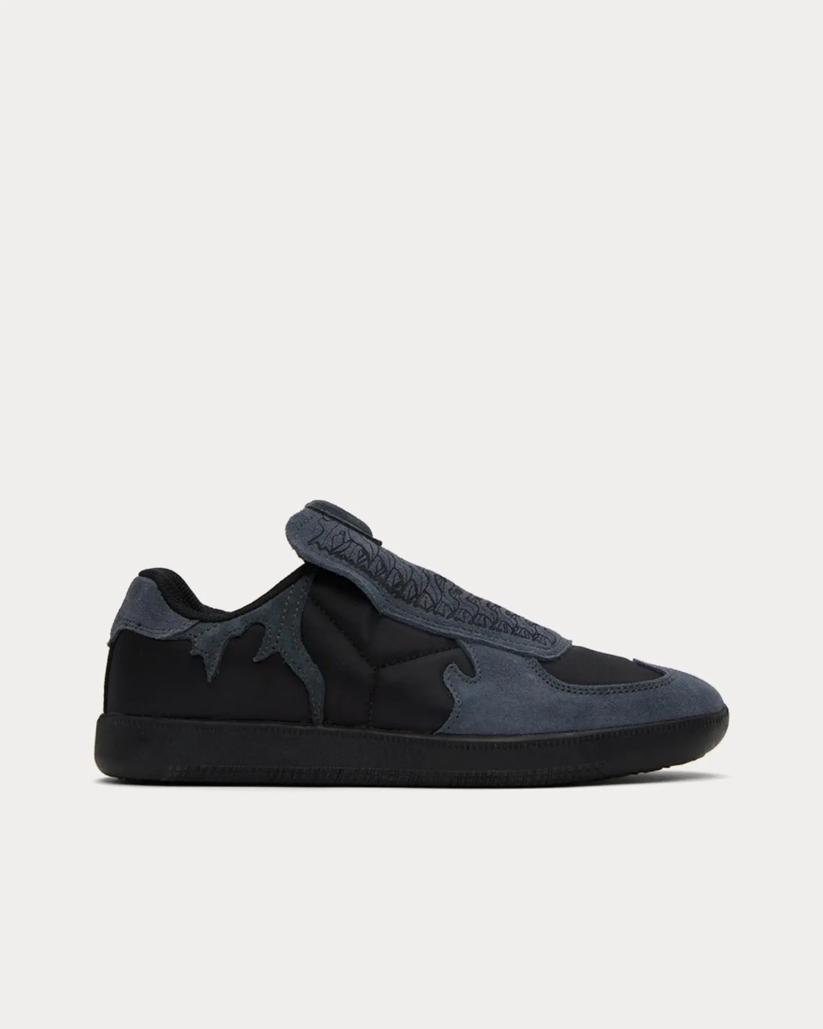 Youths Army Black Slip On Sneakers